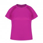 Camiseta técnica para mujer de 100% poliéster transpirable 135 g/m2 color fucsia primera vista