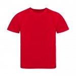 Camiseta técnica para niños de 100% poliéster transpirable 135 g/m2 color rojo primera vista