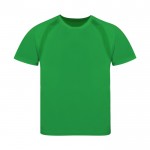 Camiseta técnica para niños de 100% poliéster transpirable 135 g/m2 color verde primera vista