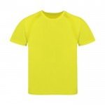 Camiseta técnica para niños de 100% poliéster transpirable 135 g/m2 color amarillo primera vista