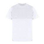 Camiseta técnica de 100% poliéster con doble tonalidad 140 g/m2 color blanco primera vista