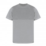 Camiseta técnica de 100% poliéster con doble tonalidad 140 g/m2 color gris primera vista