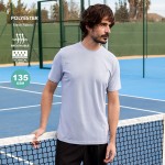 Camiseta técnica de 100% poliéster microperforado 135 g/m2 color blanco