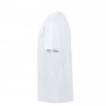 Camiseta blanca para niños de cuello redondo 100% algodón 160 g/m2 color blanco tecera vista