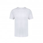 Camiseta blanca para niños de cuello redondo 100% algodón 160 g/m2 color blanco primera vista