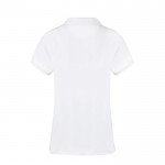 Polo blanco para mujer de 100% algodón con 2 botones a juego 220 g/m2 color blanco quinta vista