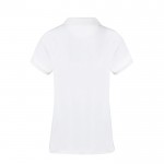Polo blanco para mujer de 100% algodón con 2 botones a juego 220 g/m2 color blanco quinta vista