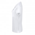 Polo blanco para mujer de 100% algodón con 2 botones a juego 220 g/m2 color blanco