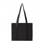 Organizador plegable con base de cartón con asas cortas y largas color negro primera vista