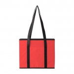 Organizador plegable con base de cartón con asas cortas y largas color rojo primera vista