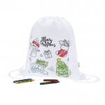 Mochila de cuerdas infantil edición navideña para colorear segunda vista