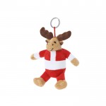 Llavero navideño de peluche en forma de muñeco de nieve personalizable