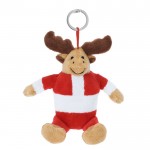 Llavero navideño de peluche en forma de muñeco de nieve personalizable primera vista