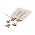 Juego de tres en raya con fichas navideñas hechas de corcho segunda vista