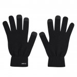 Guantes táctiles para adultos de suave poliéster RPET talla única color negro primera vista