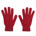 Guantes táctiles para adultos de suave poliéster RPET talla única color rojo primera vista