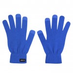 Guantes táctiles para adultos de suave poliéster RPET talla única color azul primera vista