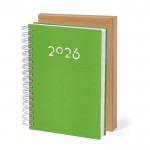 Agenda de anillas en el lateral con vista diaria en inglés y español A5