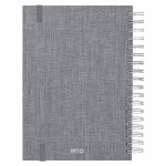 Agenda de anillas de RPET con vista diaria en inglés y español B5 sexta vista