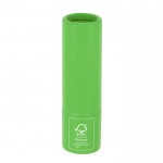 Bálsamo labial con protección SPF 15 en envase de cartón reciclado FSC color verde primera vista