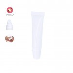 Bálsamo labial en formato crema en tubo blanco con tapón a color SPF15