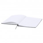 Libreta de fieltro con bolsillo frontal de corcho y hojas a rayas A5 sexta vista