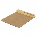 Alfombrilla de corcho con soporte para móvil y bolígrafos color natural quinta vista
