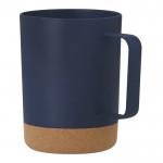 Taza de PP con detalle de corcho en la base y asa cuadrada 400ml segunda vista