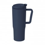 Vaso térmico de PP reciclado con asa de agarre ergonómica 800ml color azul marino primera vista