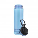 Botella translucida mate de RPET con tapa y asa negra 700ml cuarta vista