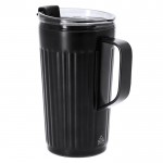 Vaso térmico de acero inoxidable reciclado con asa lateral 350ml color negro primera vista
