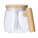Taza mezcladora de borosilicato con tapadera con agitador eléctrico séptima vista
