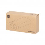 Batería externa para cargar 3 dispositivos simultáneamente 10.000 mAh vista con caja
