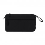 Estuche de RPET especial para viaje con organizador de cables color negro primera vista