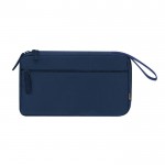 Estuche de RPET especial para viaje con organizador de cables color azul marino primera vista