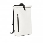 Mochila roll-top para portátil de suave PU con cierre de hebilla 15'' color beige primera vista