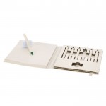 Set ecológico de dibujo con lápices de colores eternos y bloc de notas tercera vista