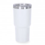 Vaso térmico de acero inoxidable con dosificador en la tapa 530ml color blanco primera vista