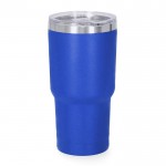 Vaso térmico de acero inoxidable con dosificador en la tapa 530ml color azul primera vista