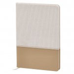 Libreta bicolor de suave pana de poliéster y PU  hojas lisas A5 segunda vista