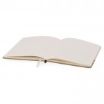 Libreta bicolor de suave pana de poliéster y PU  hojas lisas A5 tercera vista