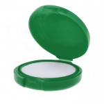 Bálsamo labial en estuche de color redondo con protección SPF15 color verde primera vista