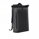 Mochila roll-top para portátil hecha de PU de suave tacto 15'' color negro primera vista