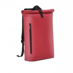 Mochila roll-top para portátil hecha de PU de suave tacto 15'' color rojo primera vista