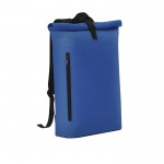Mochila roll-top para portátil hecha de PU de suave tacto 15'' color azul primera vista