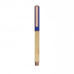 Roller de bambú y aluminio con detalles en oro rosa tinta azul color azul primera vista