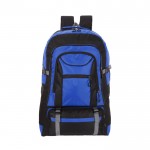 Mochila para viajes con múltiples bolsillos interiores y exteriores color azul primera vista