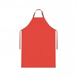 Delantal de material impermeable con cintas a juego 320 g/m2 color rojo primera vista