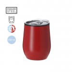 Vaso térmico de acero inoxidable con tapa transparente 330ml