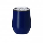 Vaso térmico de acero inoxidable con tapa transparente 330ml color azul marino primera vista